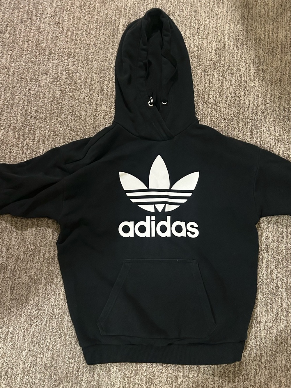 Adidas Trefoil Black Pullover Hoodie